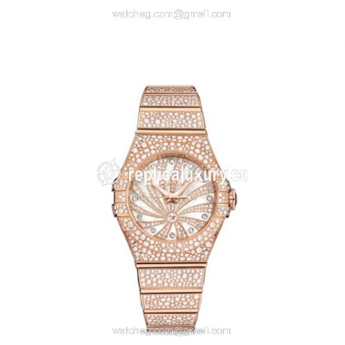 Omega Constellation Co-Axial 31 Red Gold / Snow / Diamond Supernova 123.55.31.20.55.006