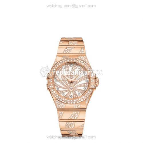 Omega Constellation Co-Axial 31 Red Gold / Snow / Diamond Supernova 123.55.31.20.55.008