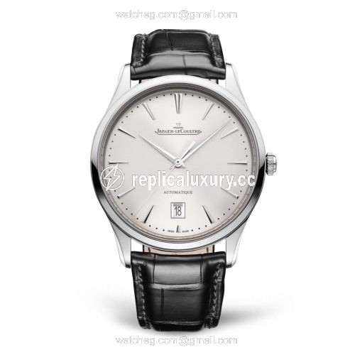 Jaeger-LeCoultre Master Ultra Thin Date Stainless Steel / Silver / Alligator 1238420