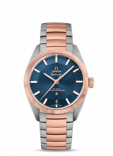 Omega Globemaster Stainless Steel / Sedna Gold / Blue / Bracelet 130.20.39.21.03.001