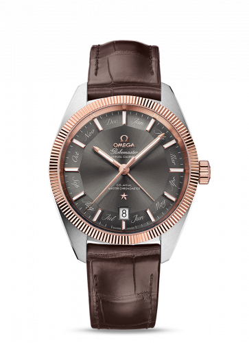 Omega Globemaster Annual Calendar Stainless Steel / Sedna Gold / Grey 130.23.41.22.06.001