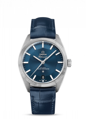 Omega Globemaster Stainless Steel / Blue / Leather 130.33.39.21.03.001