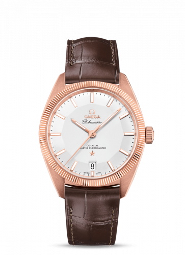 Omega Globemaster Sedna Gold / Silver / Leather 130.53.39.21.02.001
