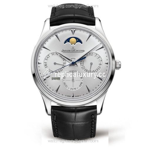 Jaeger-LeCoultre Master Ultra Thin Perpetual Stainless Steel / Silver / Boutique Edition 130842J
