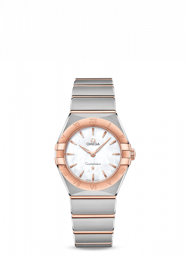 Omega Constellation Manhattan 28 Quartz Stainless Steel / Sedna Gold / MOP 131.20.28.60.05.001
