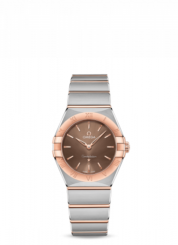 Omega Constellation Manhattan 28 Quartz Stainless Steel / Sedna Gold / Brown 131.20.28.60.13.001