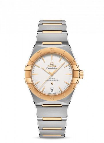 Omega Constellation Master Chronometer 36 Stainless Steel / Yellow Gold / Silver / Bracelet 131.20.36.20.02.002