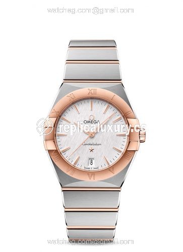 Omega Constellation Quartz 36 Stainless Steel / Sedna Gold / Silver / Bracelet 131.20.36.60.02.001