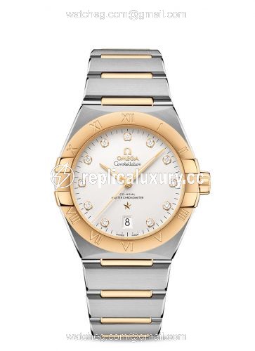 Omega Constellation Master Chronometer 39 Stainless Steel / Yellow Gold / Silver / Bracelet 131.20.39.20.52.002