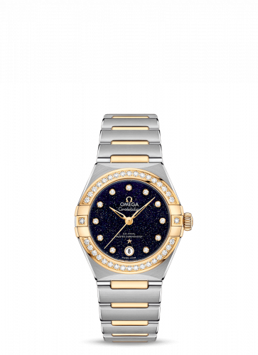 Omega Constellation Manhattan 29 Co-Axial Master Chronometer Stainless Steel / Yellow Gold / Aventurine / Diamond 131.25.29.20.53.001