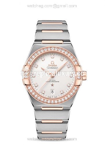 Omega Constellation Master Chronometer 39 Stainless Steel / Sedna - Diamond / Silver / Bracelet 131.25.39.20.52.001