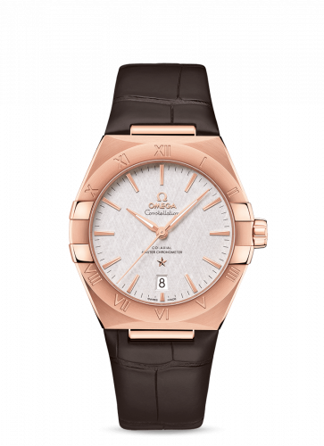 Omega Constellation Master Chronometer 39 Sedna / Silver / Alligator 131.53.39.20.02.001