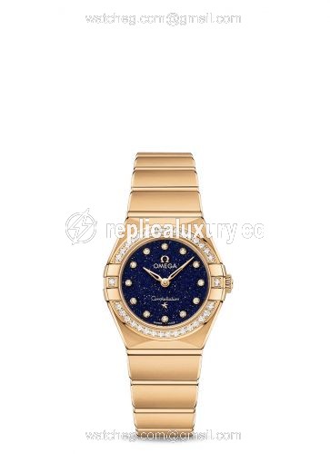 Omega Constellation Manhattan 25 Quartz Yellow Gold / Aventurine / Diamond 131.55.25.60.53.001