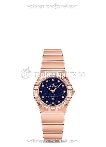Omega Constellation Manhattan 25 Quartz Sedna Gold / Aventurine / Diamond 131.55.25.60.53.002