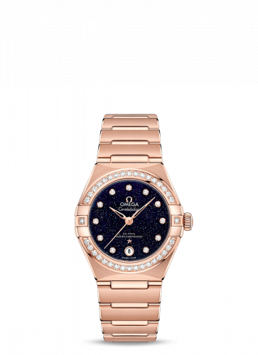 Omega Constellation Manhattan 29 Co-Axial Master Chronometer Sedna Gold / Aventurine / Diamond 131.55.29.20.53.003