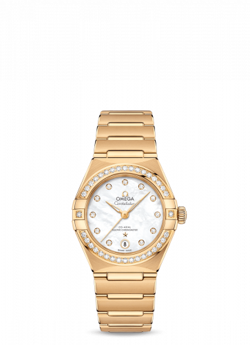 Omega Constellation Manhattan 29 Co-Axial Master Chronometer Yellow Gold / MOP / Diamond 131.55.29.20.55.002