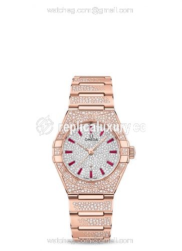 Omega Constellation Manhattan 29 Co-Axial Master Chronometer Sedna Gold / Snow / Bracelet 131.55.29.20.99.003