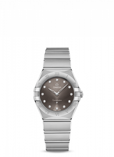 Omega Constellation Manhattan 28 Quartz Stainless Steel / Grey - Diamond 131.10.28.60.56.001