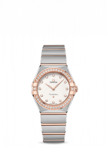 Omega Constellation Manhattan 28 Quartz Stainless Steel / Sedna Gold / Silver-Diamond / Diamond 131.25.28.60.52.001