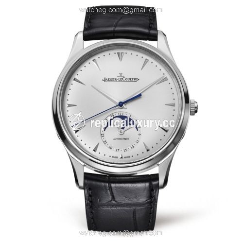Jaeger-LeCoultre Master Ultra Thin Moon Stainless Steel / Silver / Alligator 1368420