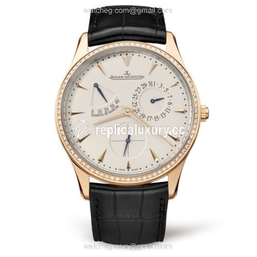 Jaeger-LeCoultre Master Ultra Thin Reserve de Marche Pink Gold / Diamond / Eggshell 1372501
