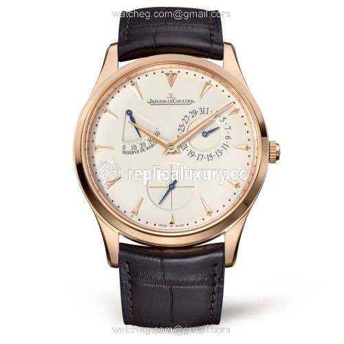 Jaeger-LeCoultre Master Ultra Thin Reserve de Marche Pink Gold / Eggshell / Alligator 1372520