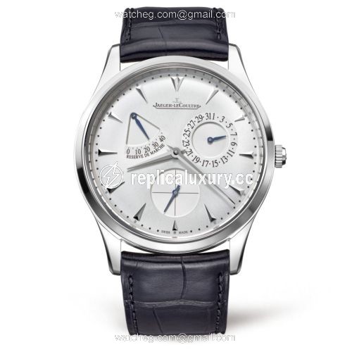 Jaeger-LeCoultre Master Ultra Thin Reserve de Marche Stainless Steel / Silver / Alligator 1378420