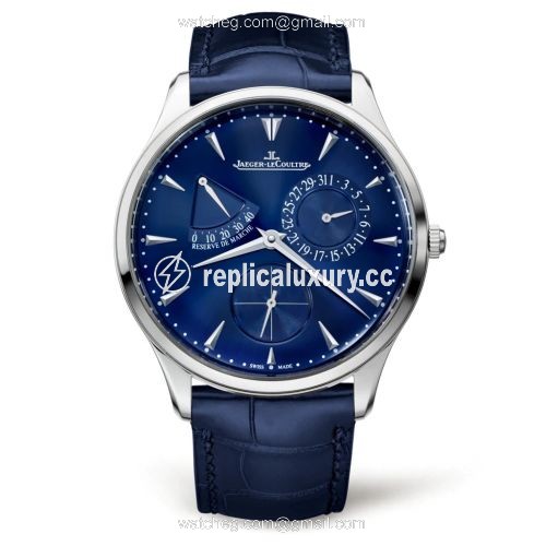 Jaeger-LeCoultre Master Ultra Thin Reserve de Marche Stainless Steel / Blue / Alligator 1378480