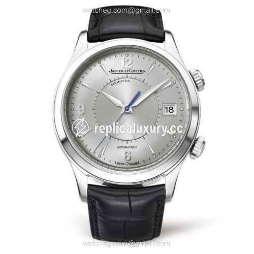 Jaeger-LeCoultre Master Memovox Stainless Steel / Silver / Alligator 1418430