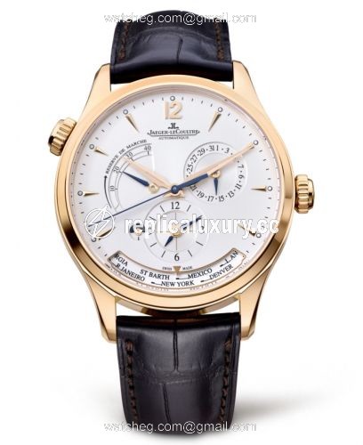 Jaeger-LeCoultre Master Geographic Pink Gold / Silver / Alligator 1422521