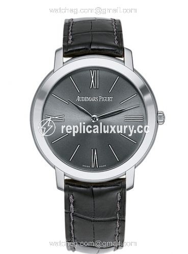 Audemars Piguet Jules Audemars Extra-Thin White Gold / Grey 15093BC.OO.A002CR.01