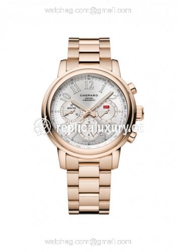Chopard Mille Miglia Chronograph Rose Gold / Silver / Bracelet 151274-5001