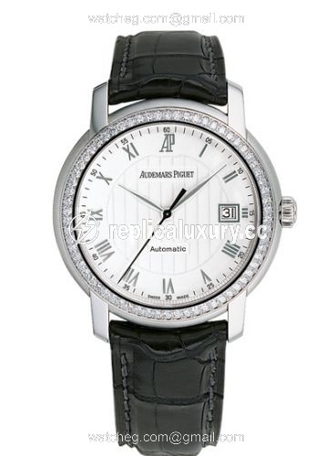 Audemars Piguet Jules Audemars Selfwinding White Gold / Diamond / White 15140BC.ZZ.A002CR.01