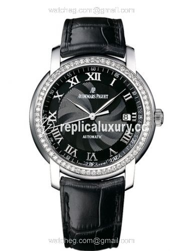 Audemars Piguet Jules Audemars Selfwinding White Gold / Diamond / Black 15140BC.ZZ.A002CR.03