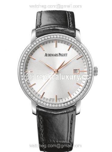 Audemars Piguet Jules Audemars Selfwinding White Gold / Diamond / Silver 15171BC.ZZ.A002CR.01