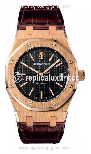 Audemars Piguet Royal Oak 15300 Date Pink Gold / Black / Strap 15300OR.OO.D088CR.01