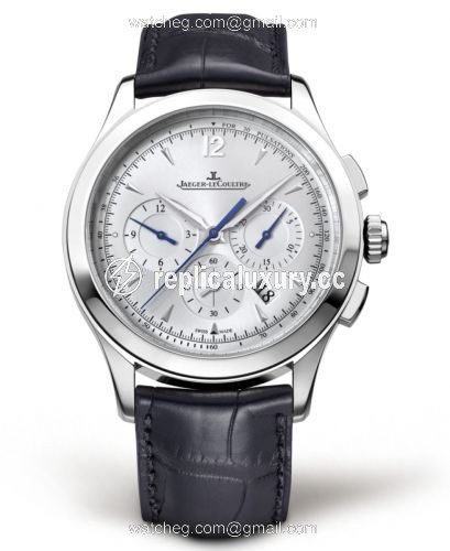 Jaeger-LeCoultre Master Chronograph Stainless Steel / Silver / Alligator 1538420