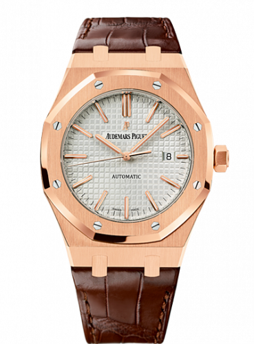 Audemars Piguet Royal Oak 15400 Pink Gold / Silver / Strap 15400OR.OO.D088CR.01