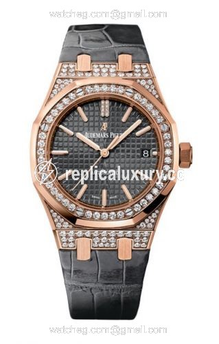 Audemars Piguet Royal Oak 15452 Selfwinding Pink Gold / Slate / Strap 15452OR.ZZ.D003CR.01