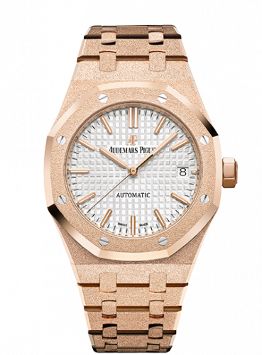 Audemars Piguet Royal Oak 15454 Selfwinding Frosted Pink Gold / Silver 15454OR.GG.1259OR.01