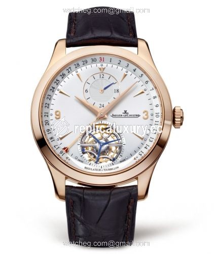 Jaeger-LeCoultre Master Tourbillon Pink Gold / Silver / Alligator 1562421