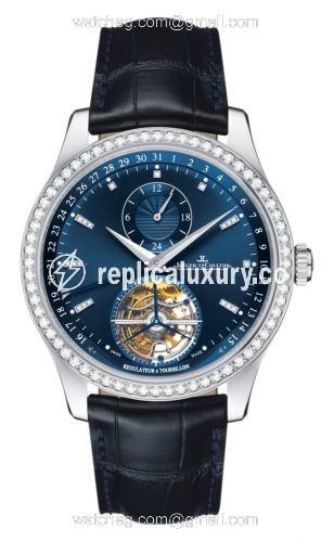 Jaeger-LeCoultre Master Tourbillon White Gold / Diamond / Blue / Alligator 1563480