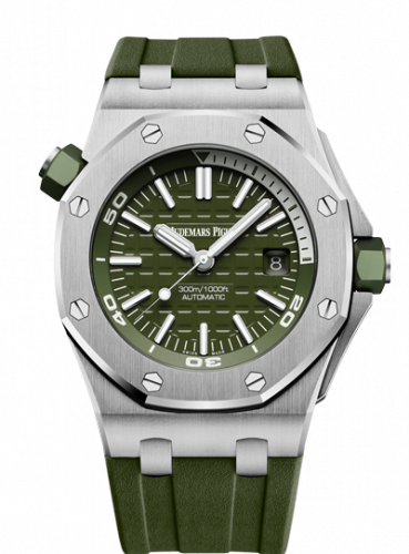 Audemars Piguet Royal Oak Offshore Diver Stainless Steel / Khaki 15710ST.OO.A052CA.01