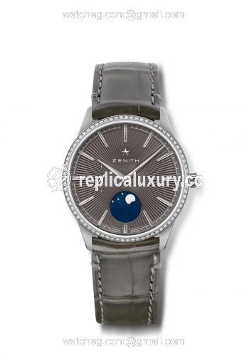 Zenith Elite Moon Phase 36 Stainless Steel / Grey 16.3200.692/03.C833