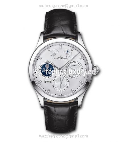Jaeger-LeCoultre Master Eight Days Perpetual White Gold / Diamond Index 1613401