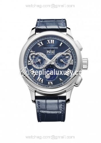 Chopard L.U.C Perpetual Chrono Platinum / Blue 161973-9001