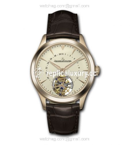 Jaeger-LeCoultre Master Tourbillon Pink Gold Beige 1652410