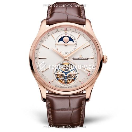 Jaeger-LeCoultre Master Ultra Thin Tourbillon Moon Pink Gold / Eggshell / Alligator 1692410