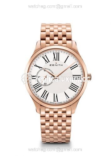 Zenith Elite Ultra Thin Rose Gold Roman Bracelet 18.2010.681/11.M2010