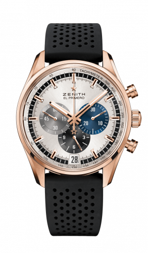 Zenith El Primero Chronomaster 42 Rose Gold / Silver / Rubber 18.2043.400/69.R576